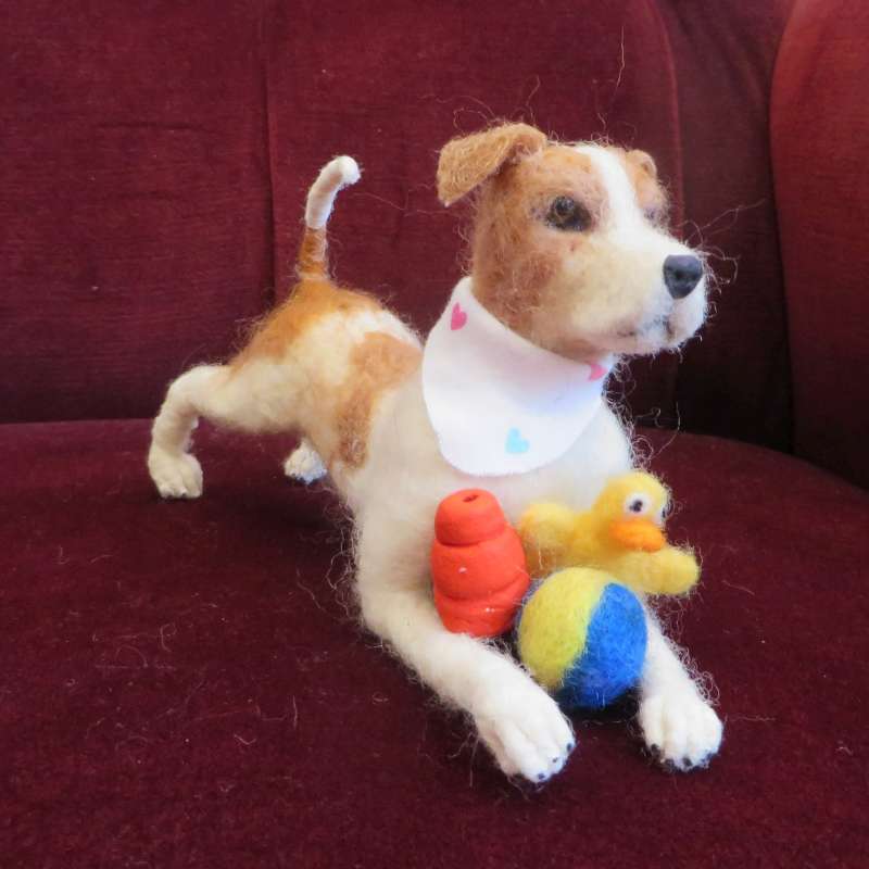 Terrier with Toys
