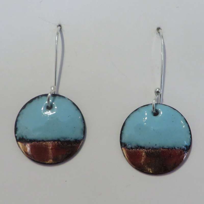 Copper tip earrings