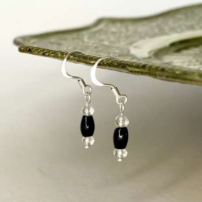 Obsidian Drop Earrings