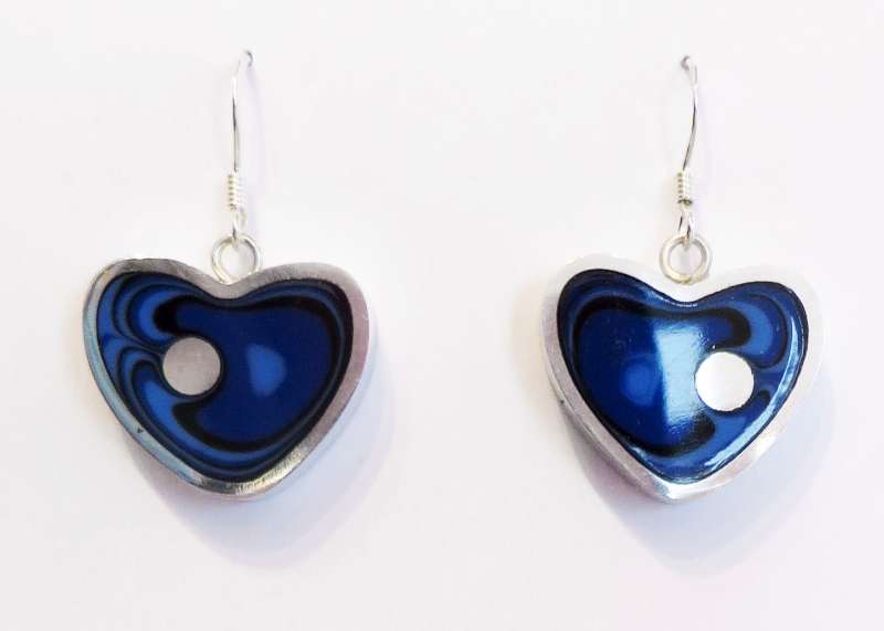 Ocean heart earrings  