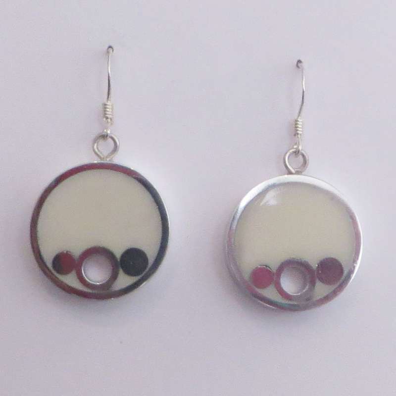 Round Ivory Earrings