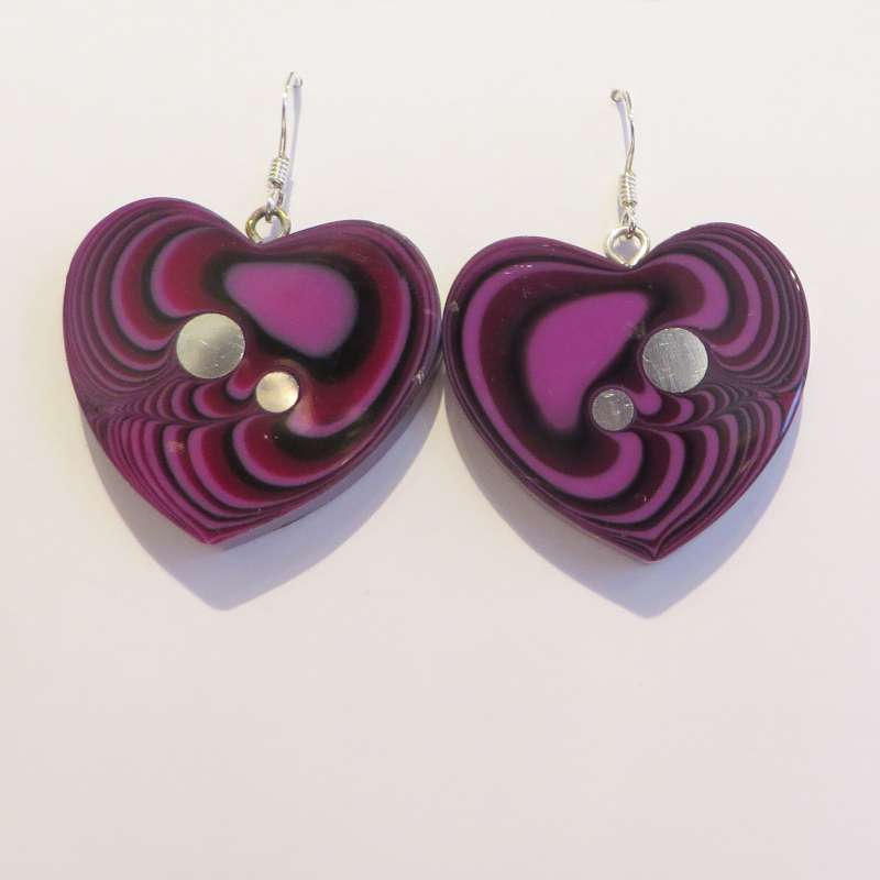 Bilberry Heart Earrings