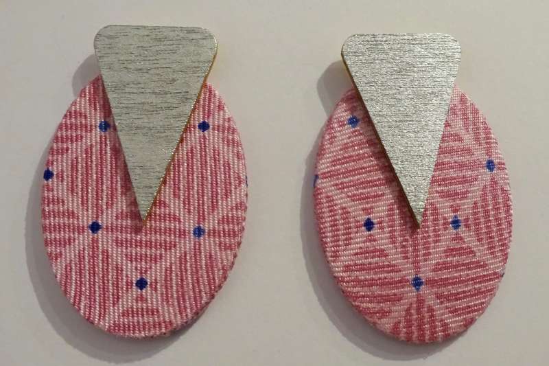 Pink Ellipse Earrings